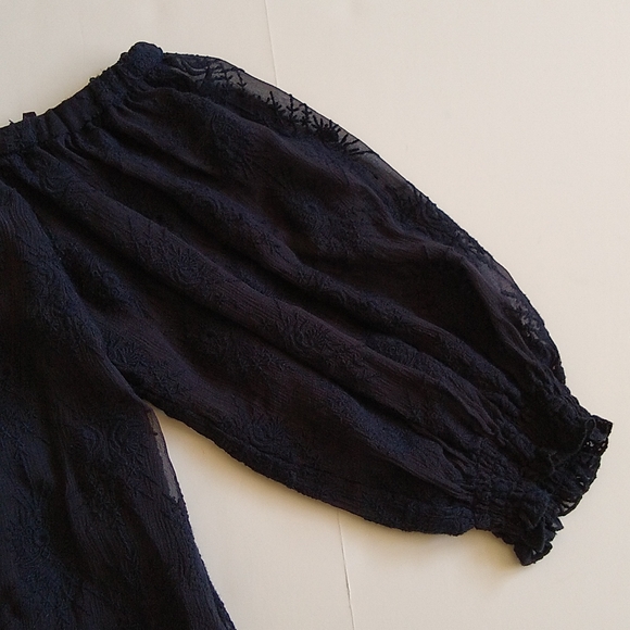 NWT Rebecca Taylor Selena off shoulder silk organza blouse 0 - Picture 5 of 13